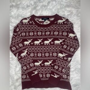 Forever 21 maroon and white medium Christmas themed sweater